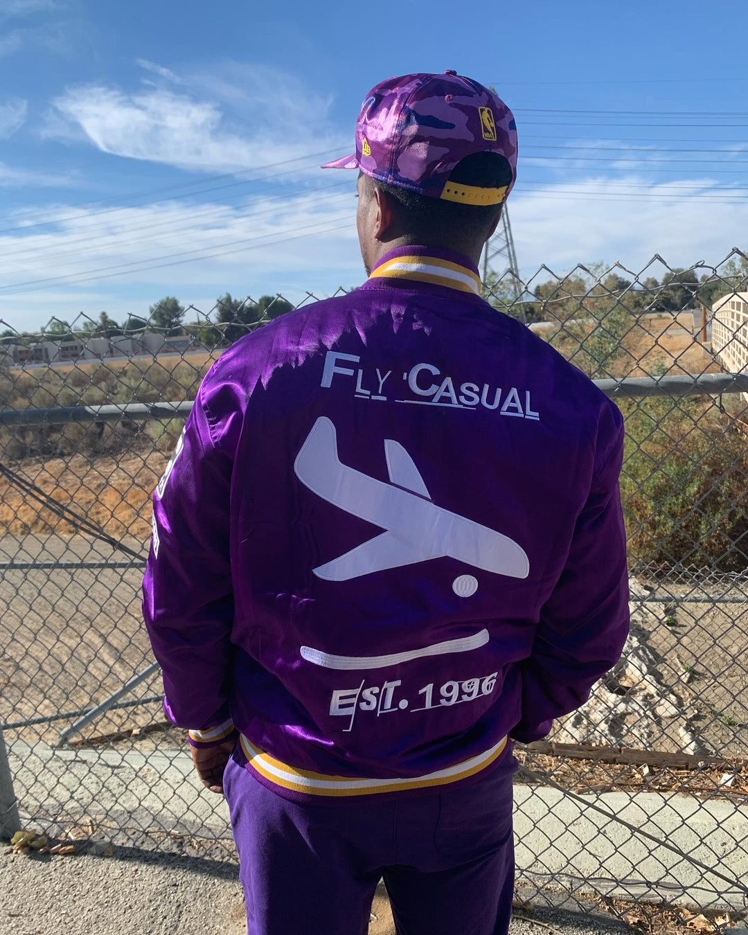“FLY CASUAL” Lakers Championship Commemorative BOMBER JACKET