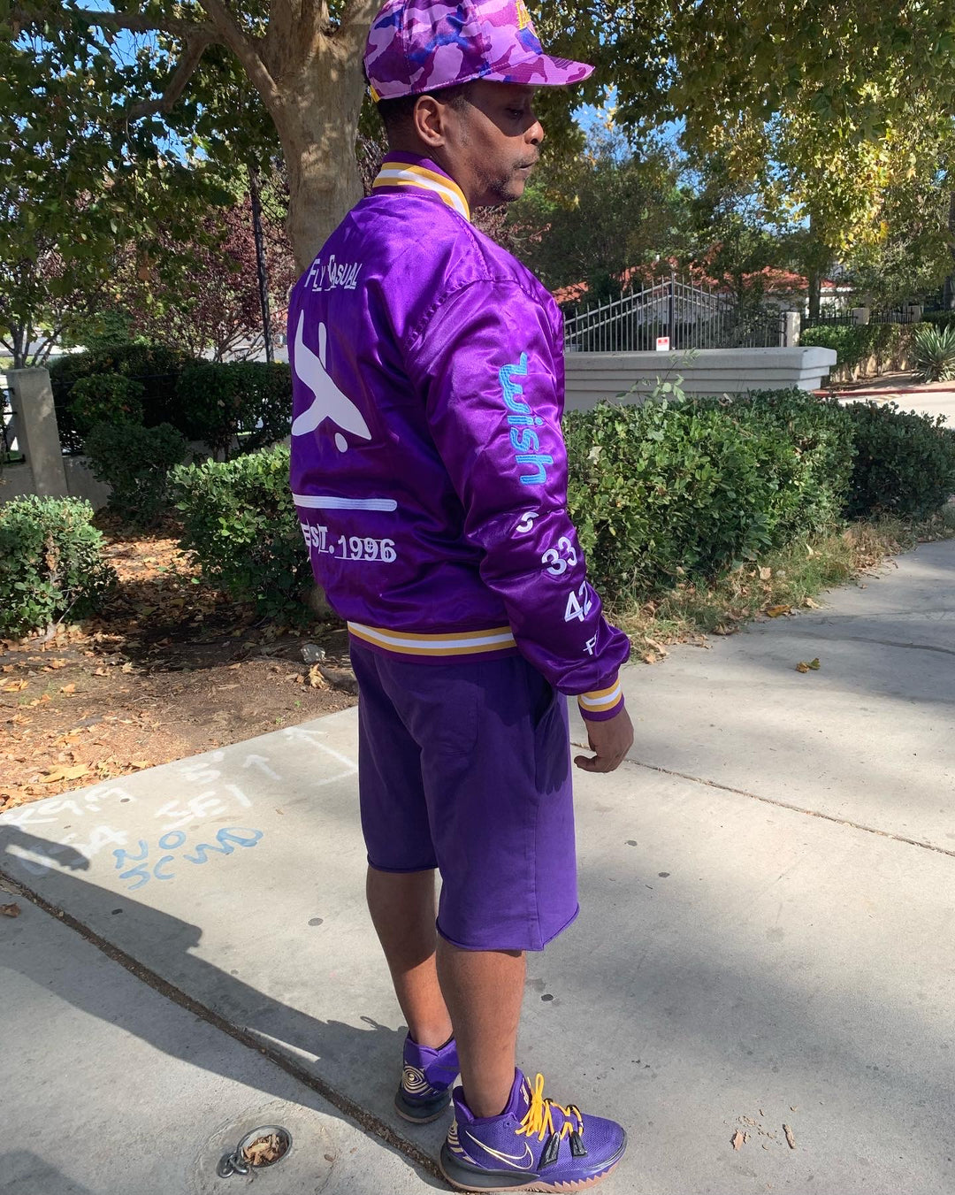 “FLY CASUAL” Lakers Championship Commemorative BOMBER JACKET