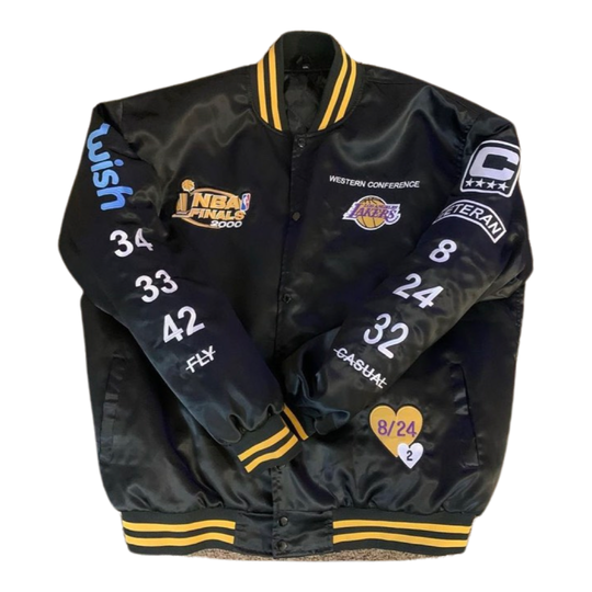 “FLY CASUAL” Lakers Championship Commemorative BOMBER JACKET (BLACK)