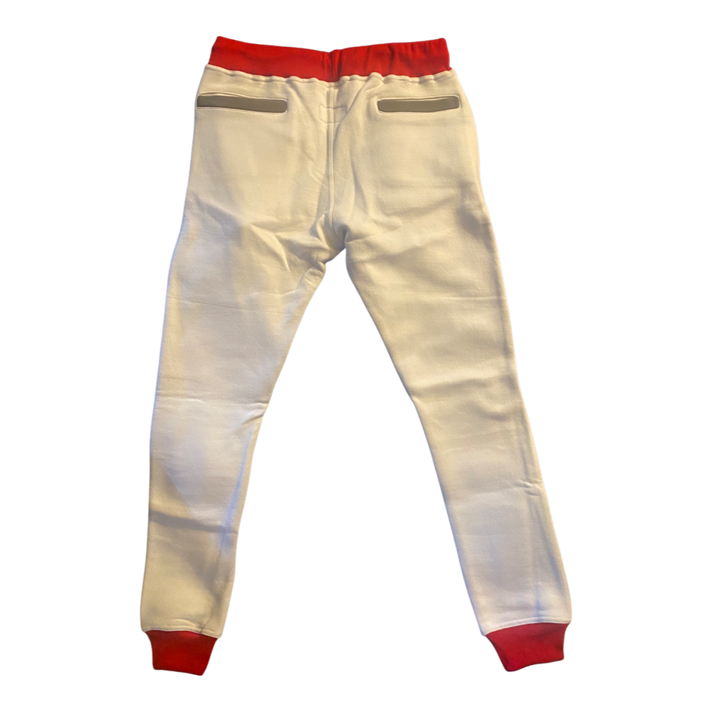 CROSS COLORED SWEATS  BLACK/WHITE/RED