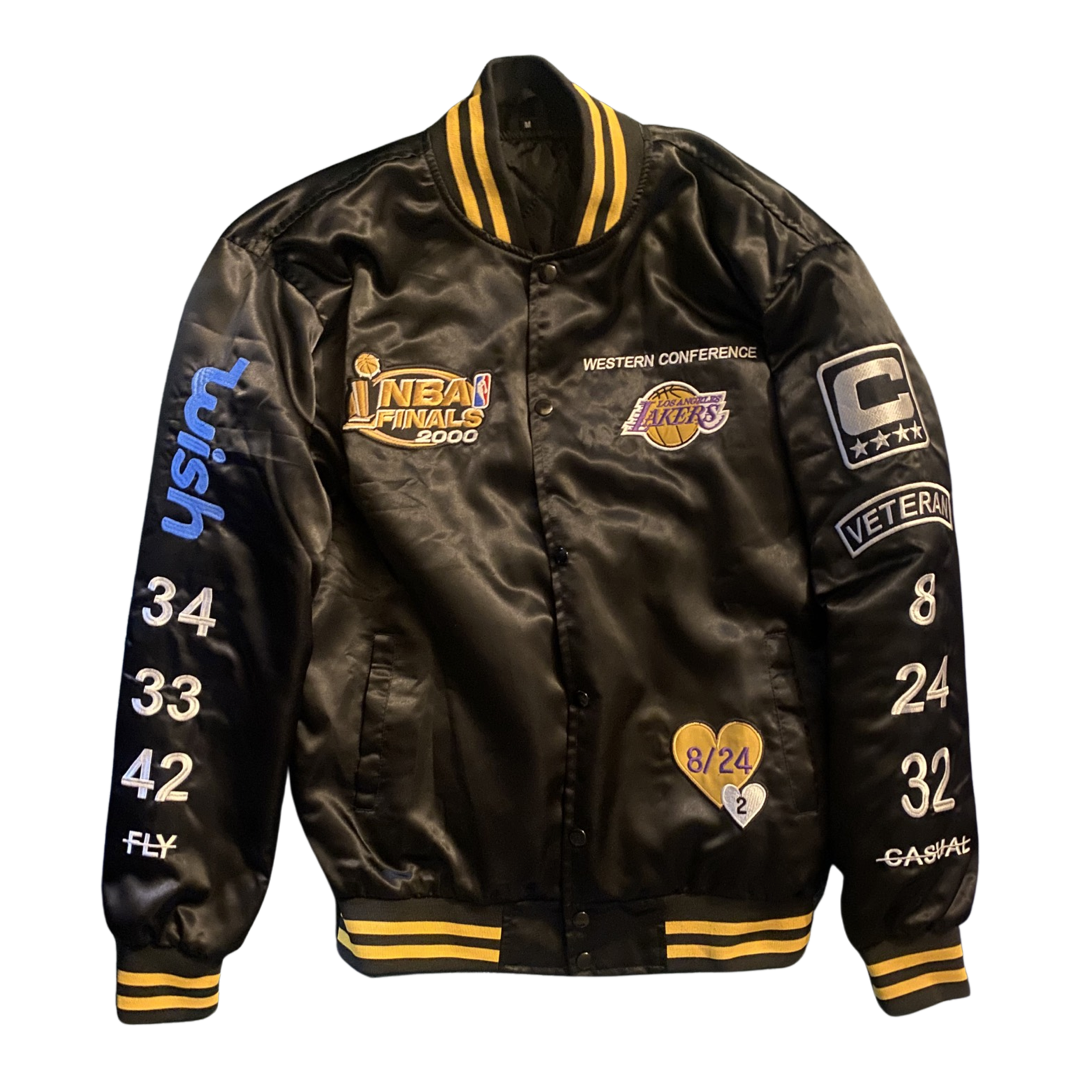 “FLY CASUAL” Lakers Championship Commemorative BOMBER JACKET (BLACK)